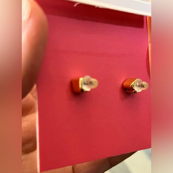 Kate Spade NWT earrings-adorable owls w/pearl like enamel stones for body of owl - Picture 3 of 3